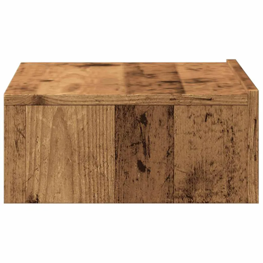 Meuble TV avec éclairage LED vieux bois 60x35x15,5 cm - 8