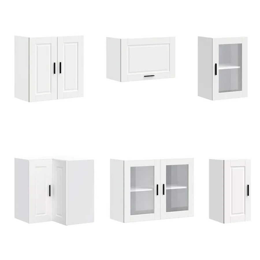 Ensemble d'armoires cuisine 11pcs Porto blanc bois d'ingénierie - 5