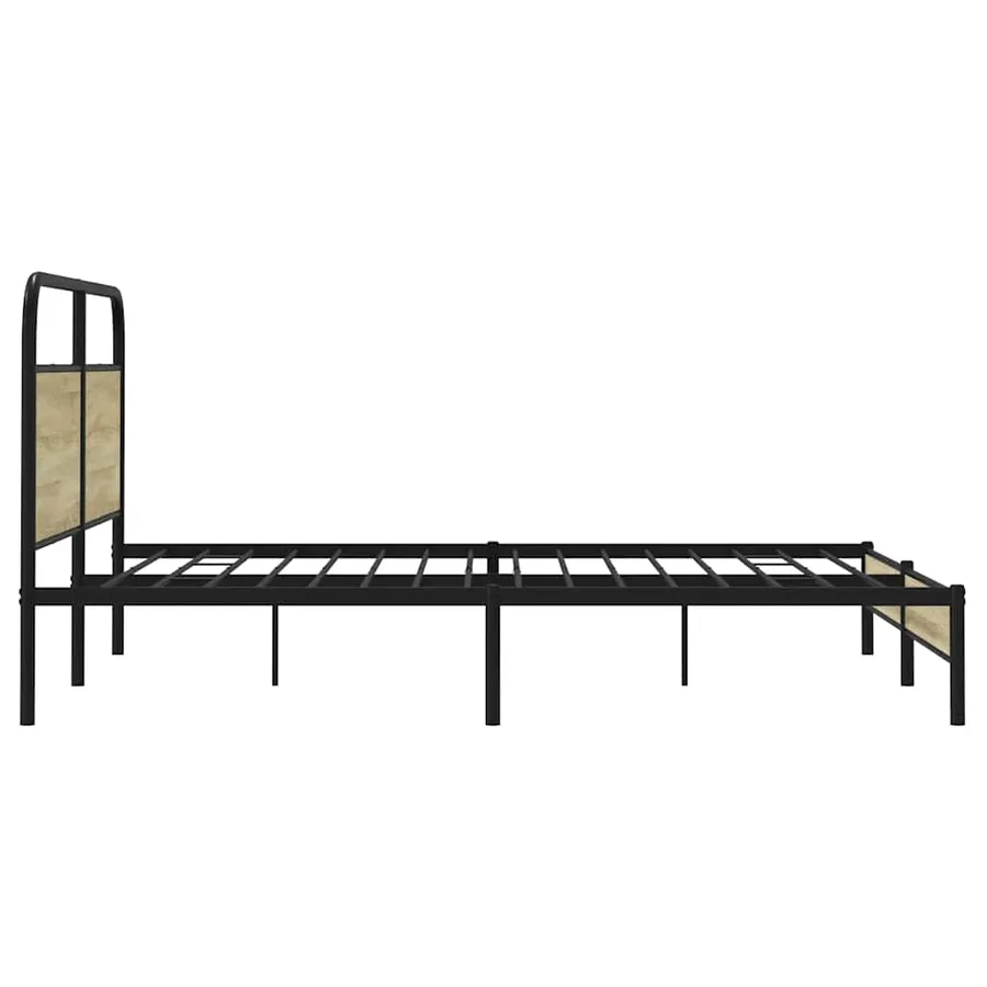 Cadre de lit en métal sans matelas chêne sonoma 183x213 cm - 6