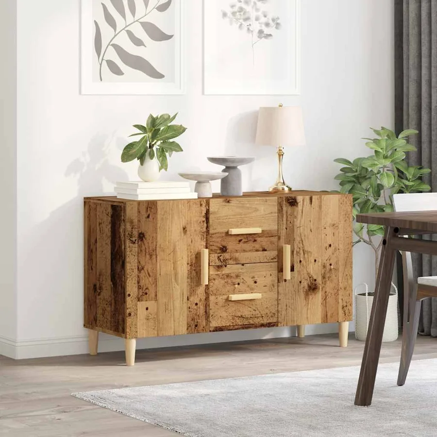 Buffet vieux bois 100x36x60 cm bois d'ingénierie - 3