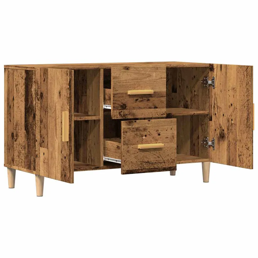 Buffet vieux bois 100x36x60 cm bois d'ingénierie - 5