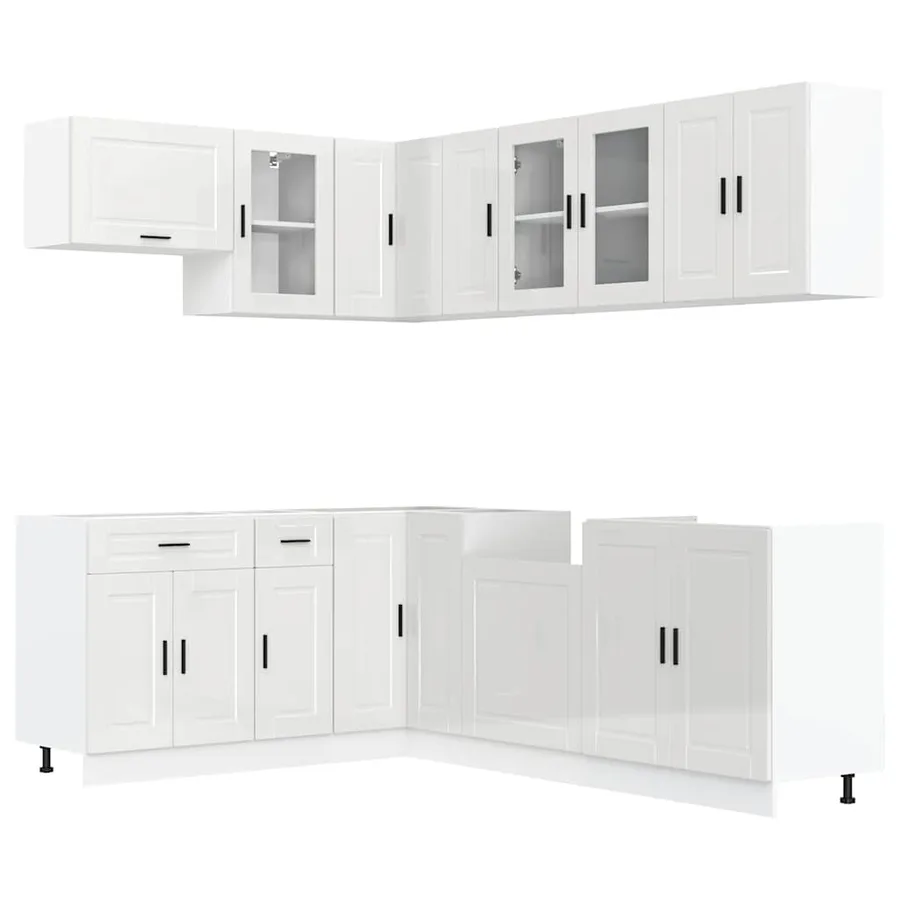 Ensemble d'armoires de cuisine 11 pcs Porto bois d'ingénierie - 2