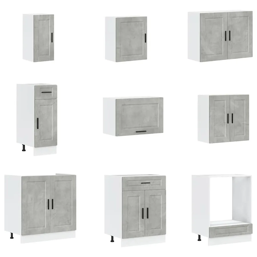 Ensemble d'armoires de cuisine 14 pcs Porto bois d'ingénierie - 4