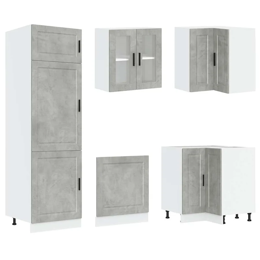 Ensemble d'armoires de cuisine 14 pcs Porto bois d'ingénierie - 5