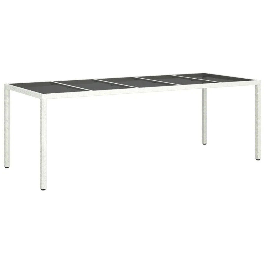 Ensemble à manger de jardin et coussins 9 pcs blanc poly rotin - 7
