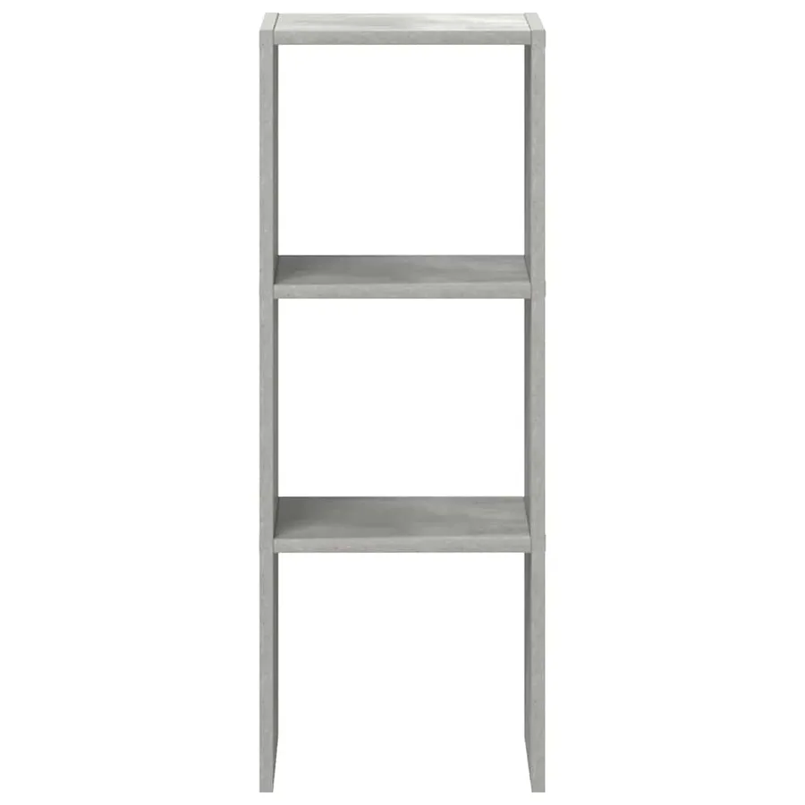 Bibliothèque empilable gris béton 30x30x80 cm bois d'ingénierie - 4