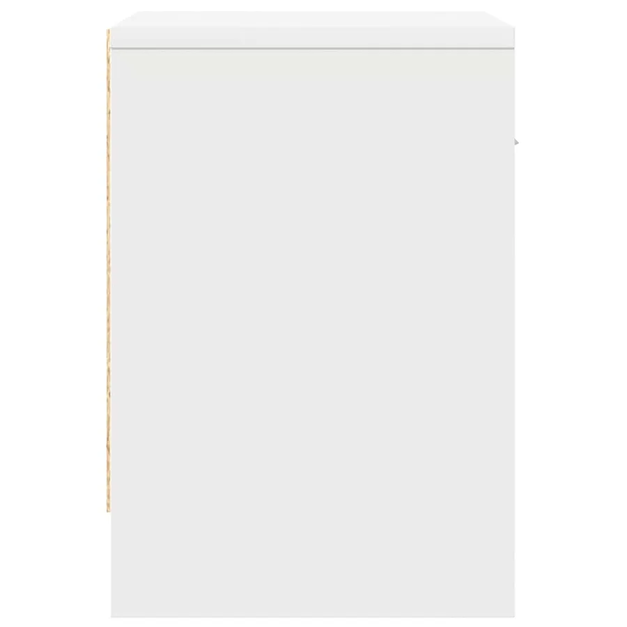 Tables de chevet 2 pcs avec tiroir Blanc 39x28x41 cm - 7