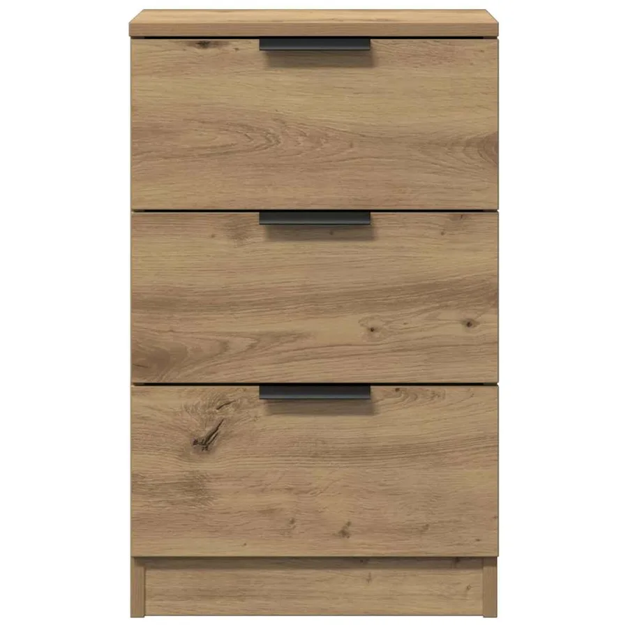 Tables de chevet 2 pcs chêne artisanal bois d'ingénierie - 6