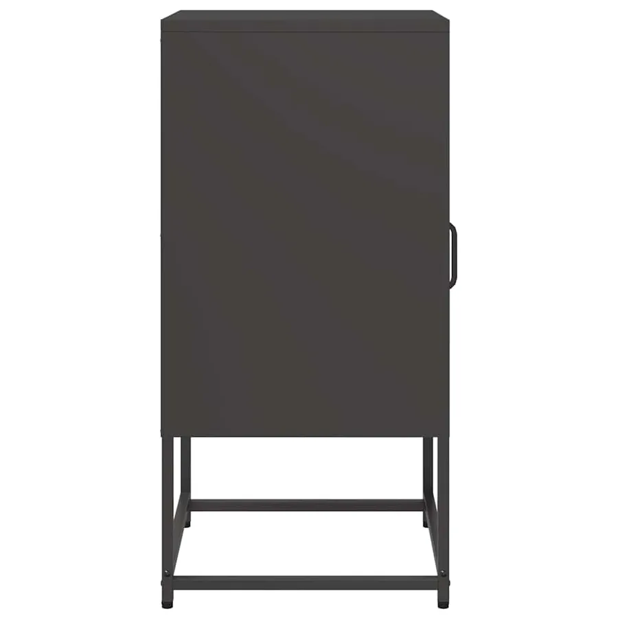 Table de chevet noir 36x39x78 cm acier laminé à froid - 7