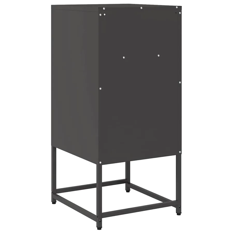 Table de chevet noir 36x39x78 cm acier laminé à froid - 8