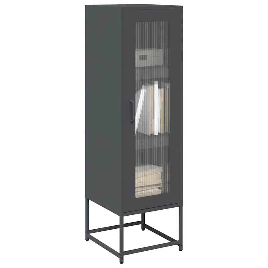 Buffet haut anthracite 36x39x123 cm acier laminé à froid