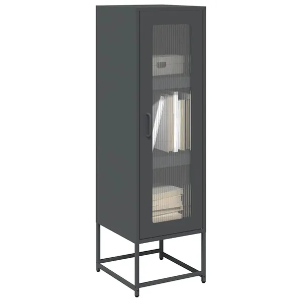 Buffet haut anthracite 36x39x123 cm acier laminé à froid