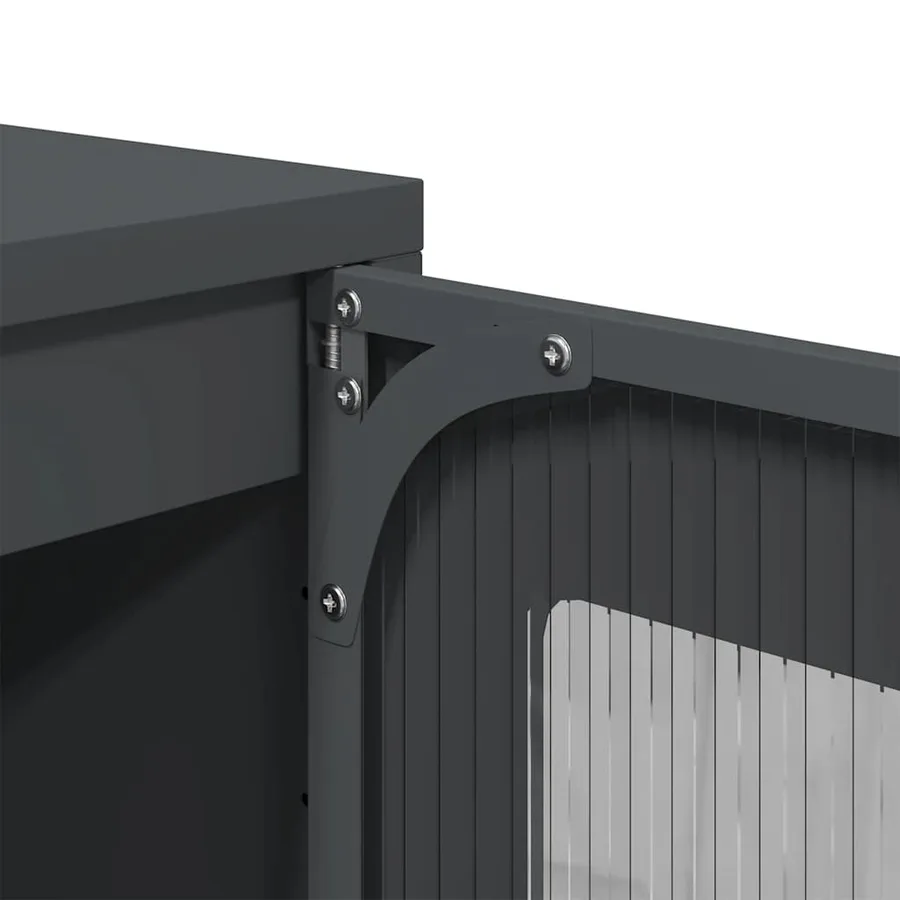 Buffet haut anthracite 36x39x123 cm acier laminé à froid - 11