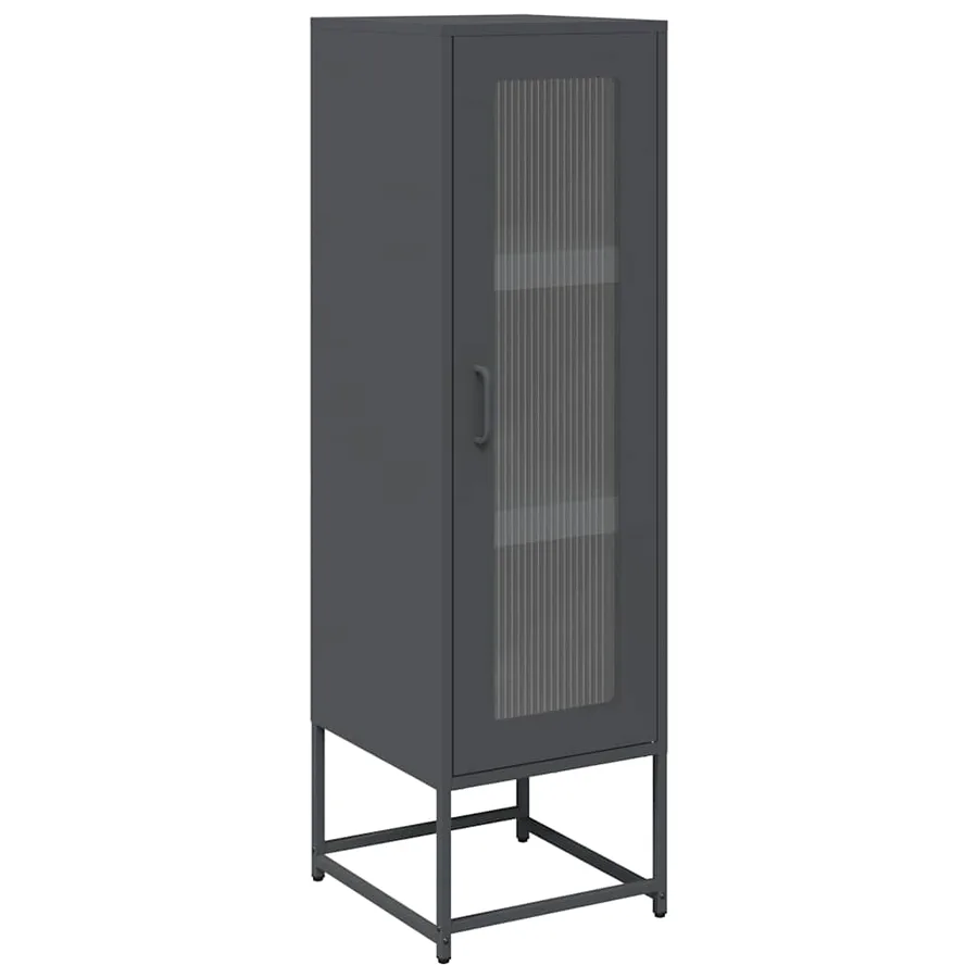 Buffet haut anthracite 36x39x123 cm acier laminé à froid - 2