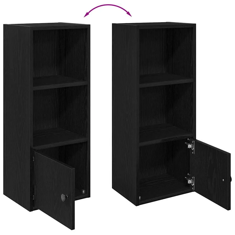 Bibliothèque chêne noir 31x24x77 cm bois d'ingénierie - 8