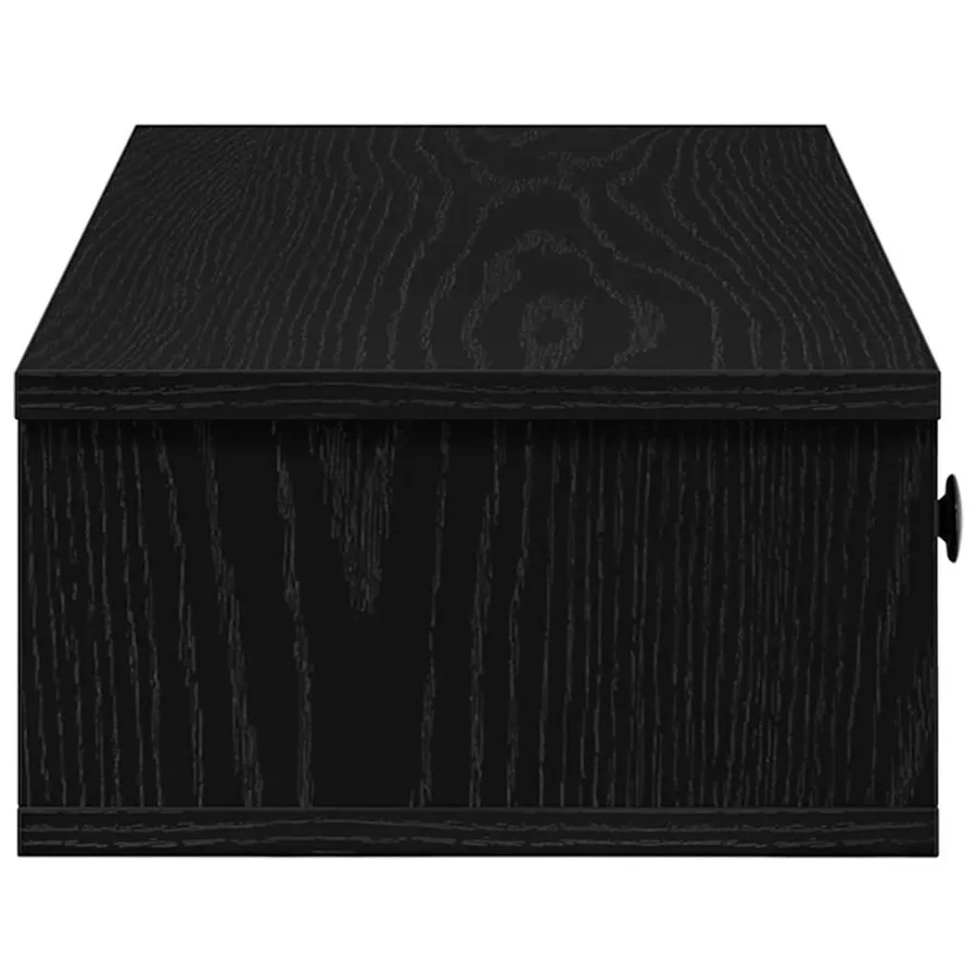Étagère murale et tiroirs noir 100x37,5x19 cm bois d'ingénierie - 5