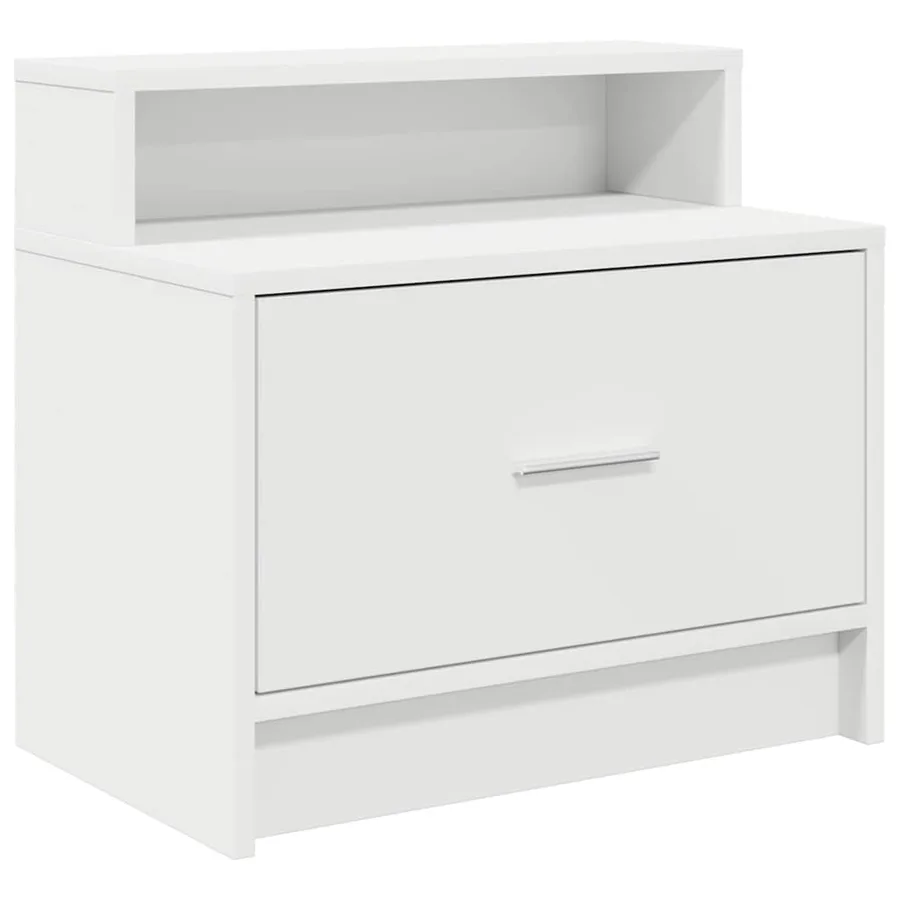 Table de chevet avec tiroir 2 pcs blanc 51x31x47 cm - 6