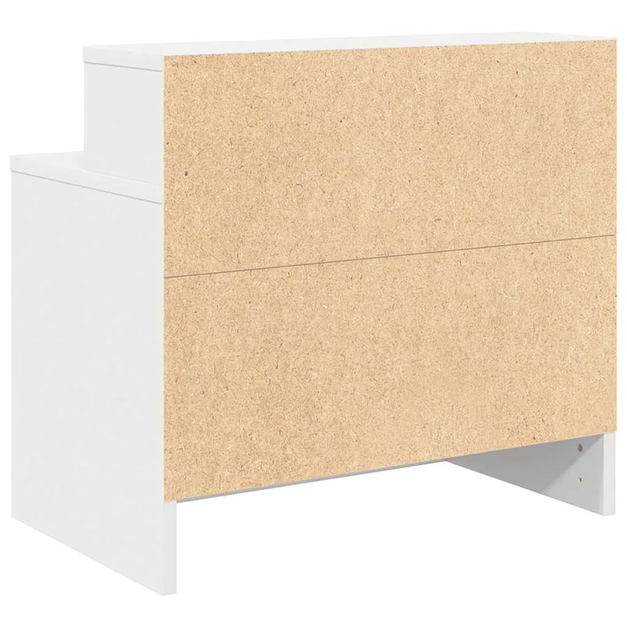Table de chevet avec tiroir 2 pcs blanc 51x31x47 cm - 8