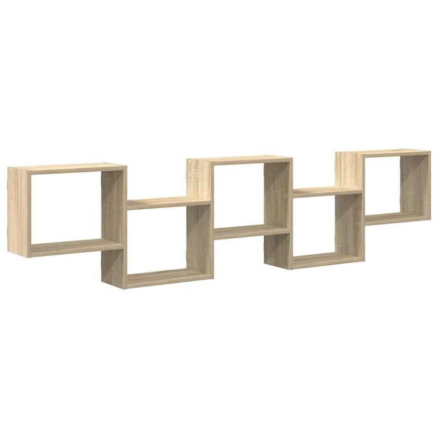 Étagère cube murale 5 compartiments chêne sonoma - 2