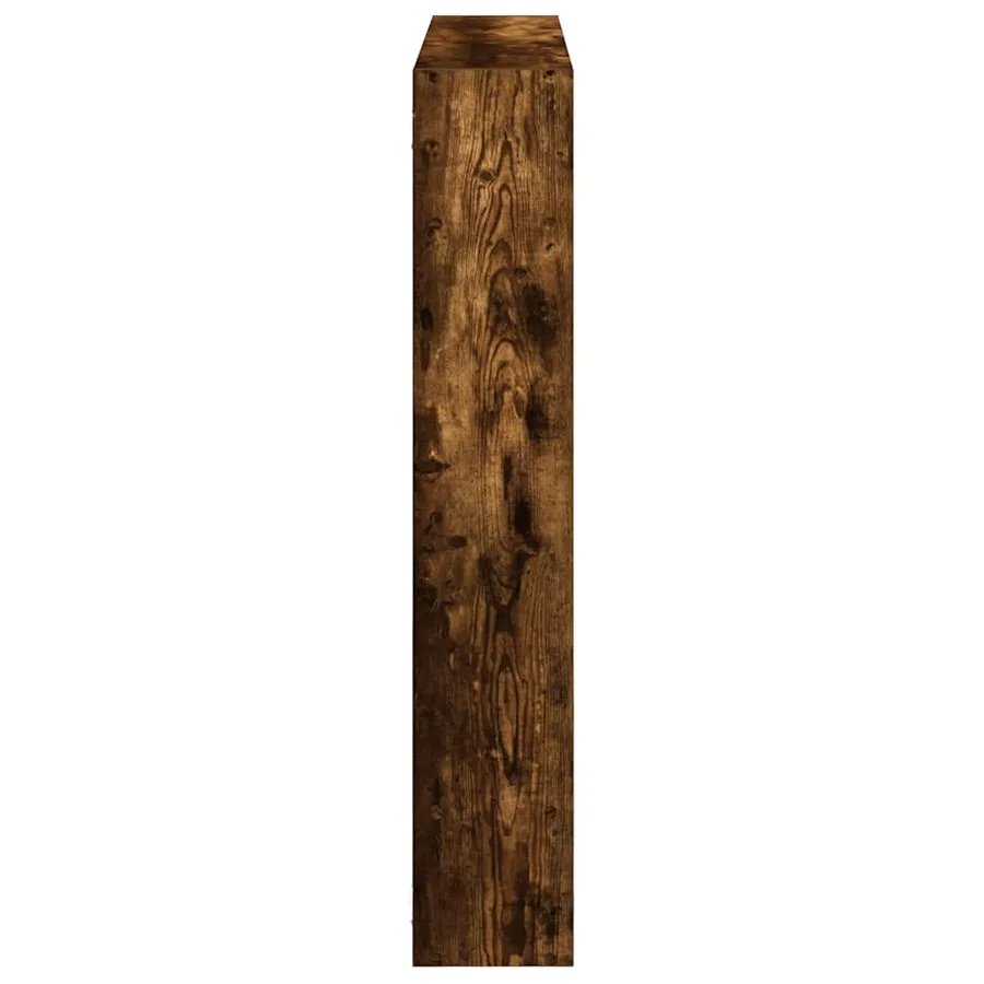 Étagère cube murale 7 compartiments chêne fumé bois ingénierie - 5