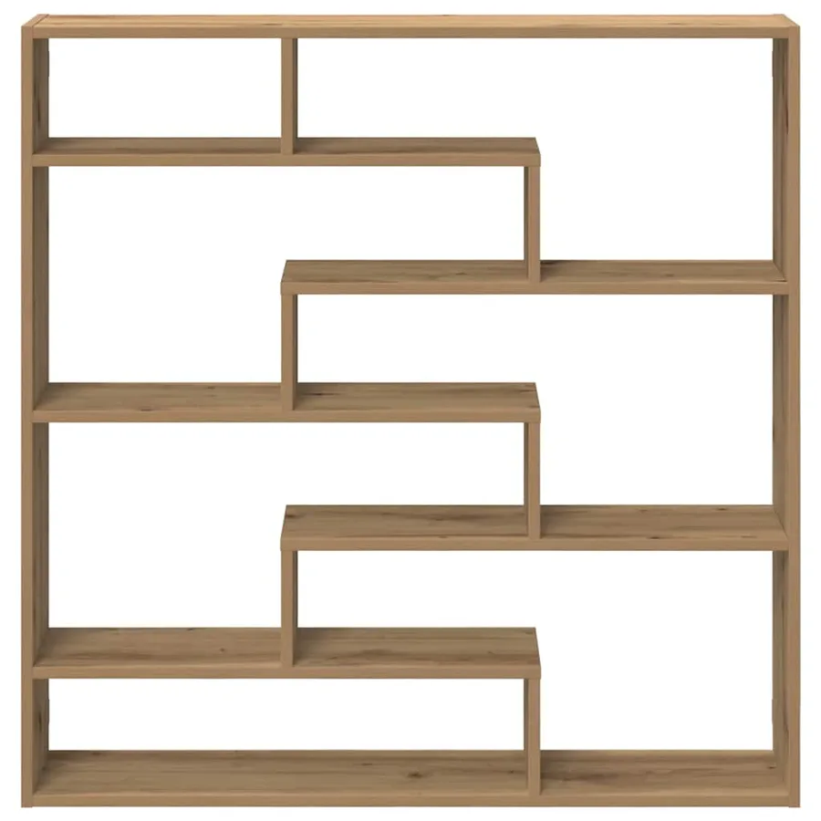 Étagère cube murale 7 compartiments chêne artisanal - 4