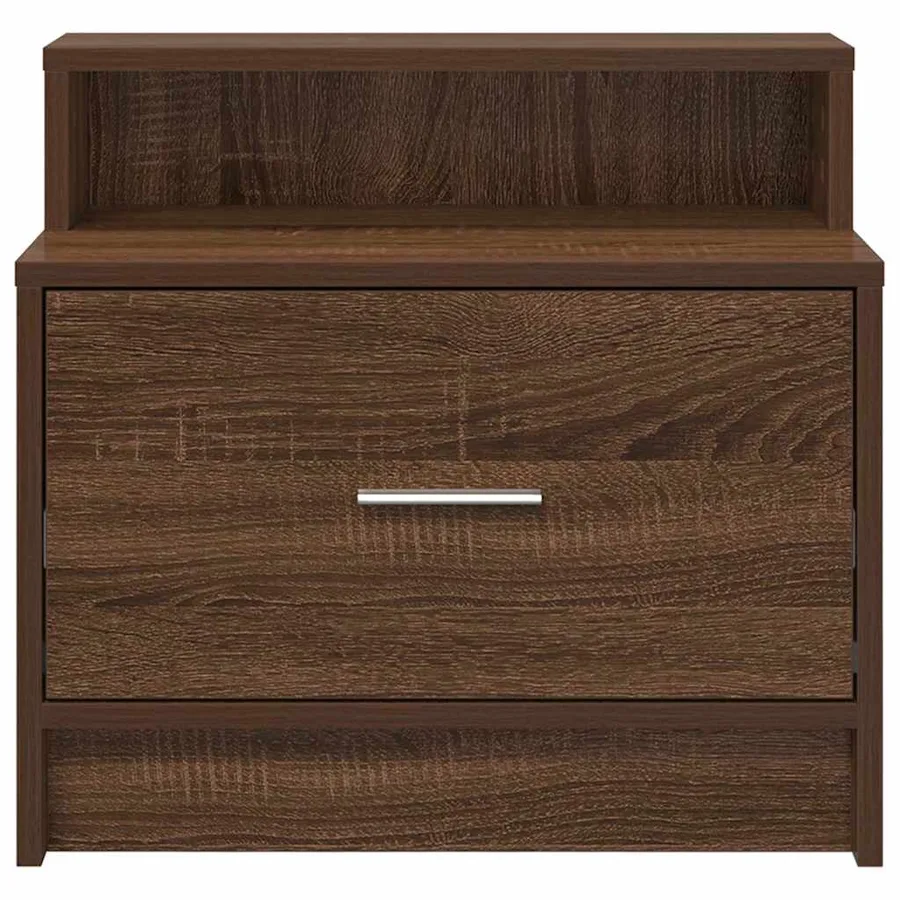Tables de chevet avec tiroir 2 pcs chêne marron 51x31x47 cm - 4