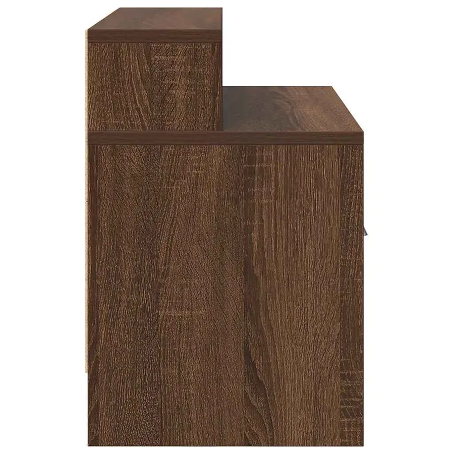 Tables de chevet avec tiroir 2 pcs chêne marron 51x31x47 cm - 7