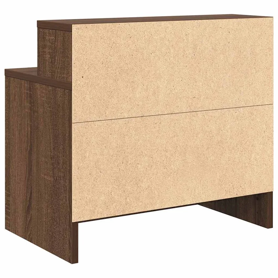 Tables de chevet avec tiroir 2 pcs chêne marron 51x31x47 cm - 8