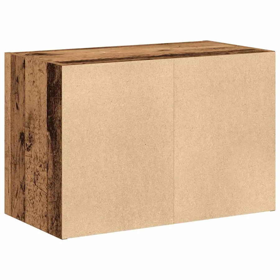 Armoire avec 2 tiroirs vieux bois 60x31x40 cm bois d'ingénierie - 7