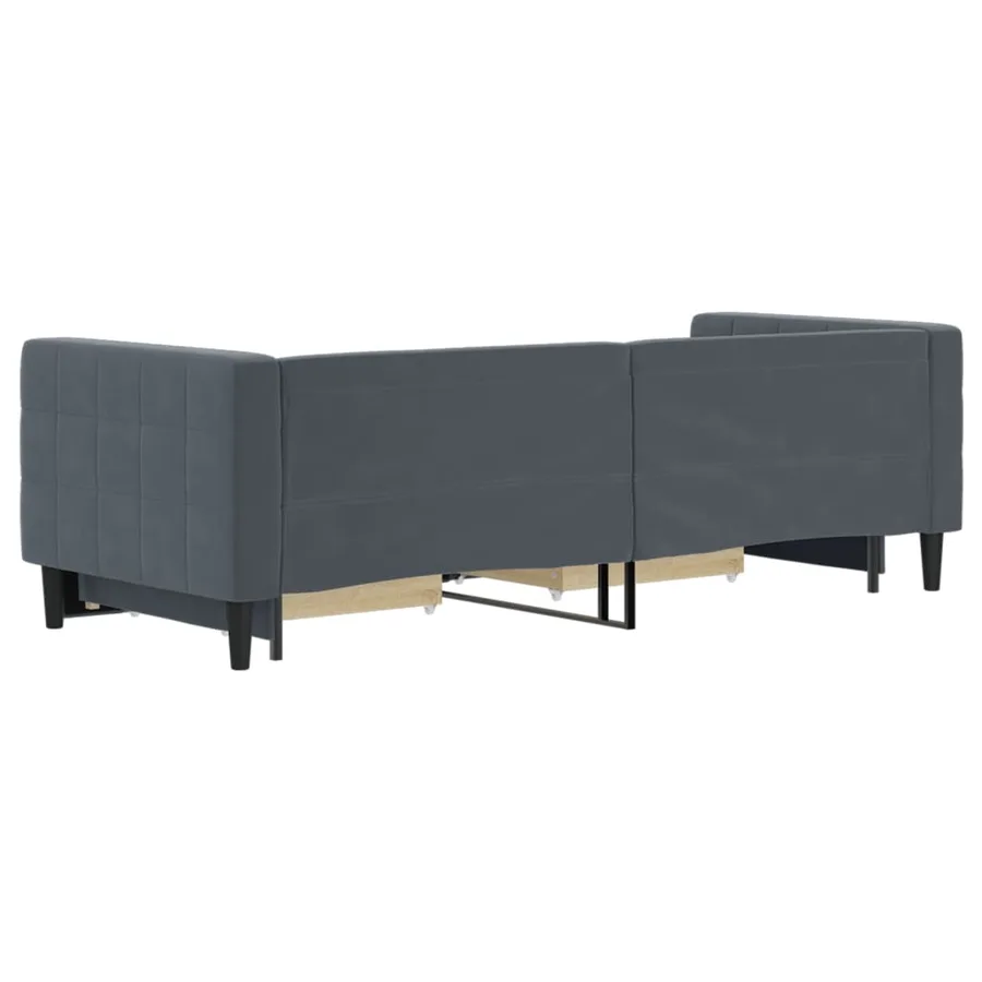 Lit de jour avec gigogne et tiroirs sans matelas 80x200 cm - 5