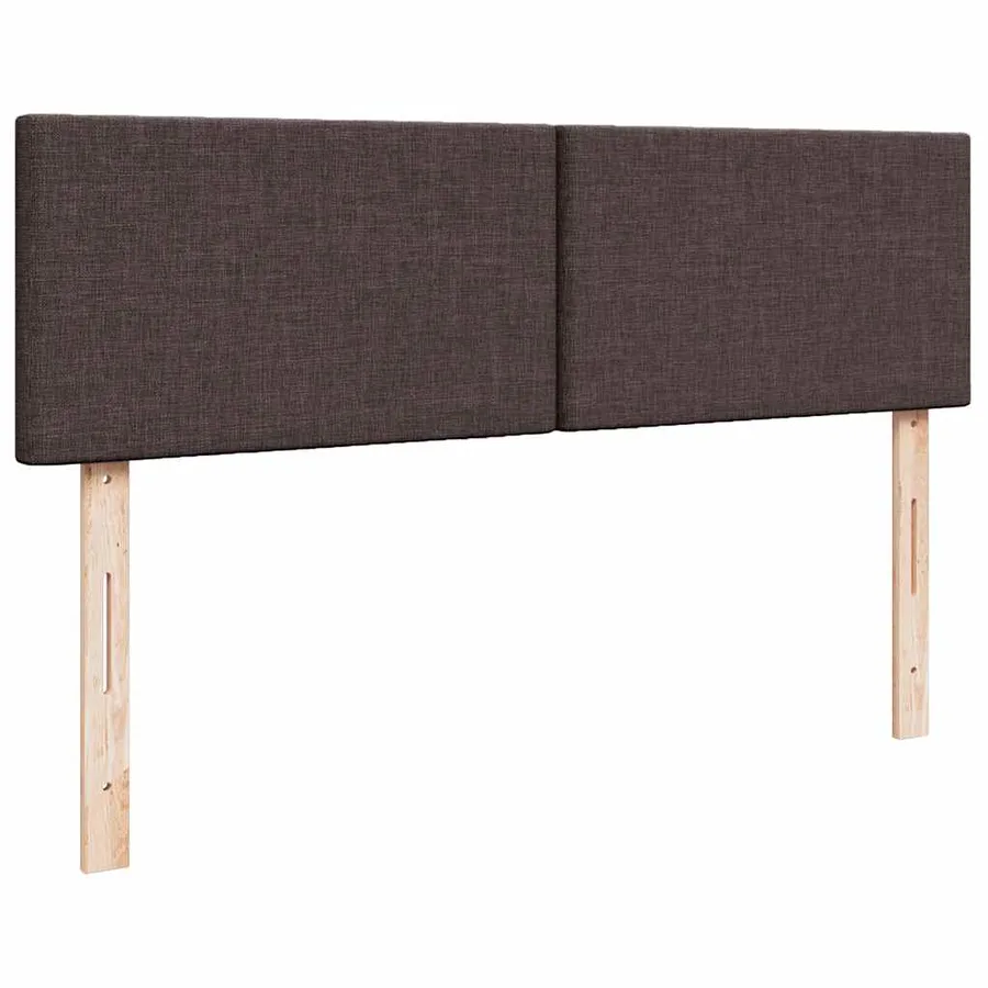 Lit ottoman avec matelas marron foncé 140x190 cm tissu - 9