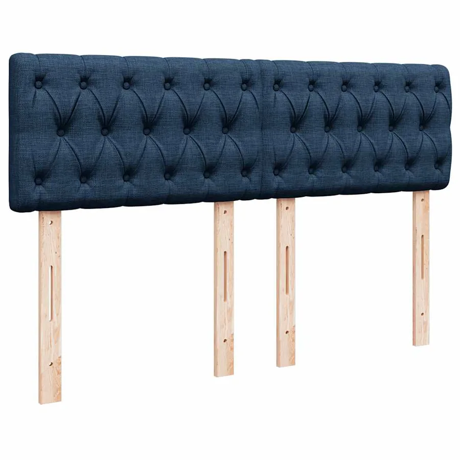 Lit ottoman avec matelas et LED bleu 140x190 cm tissu - 10