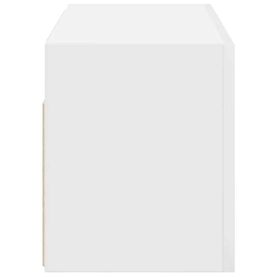 Armoire murale de bain blanc 60x25x30 cm bois d'ingénierie - 7