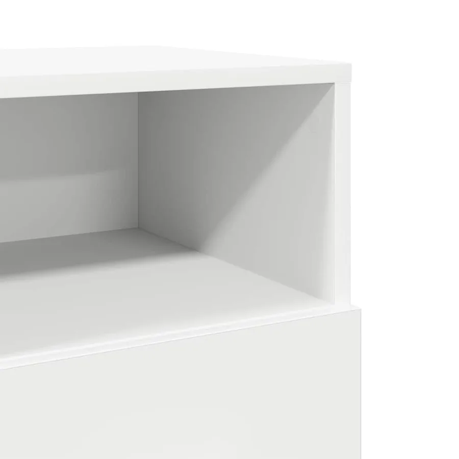 Tables de chevet 2 pcs avec 2 tiroirs blanc 36x36x68 cm - 10