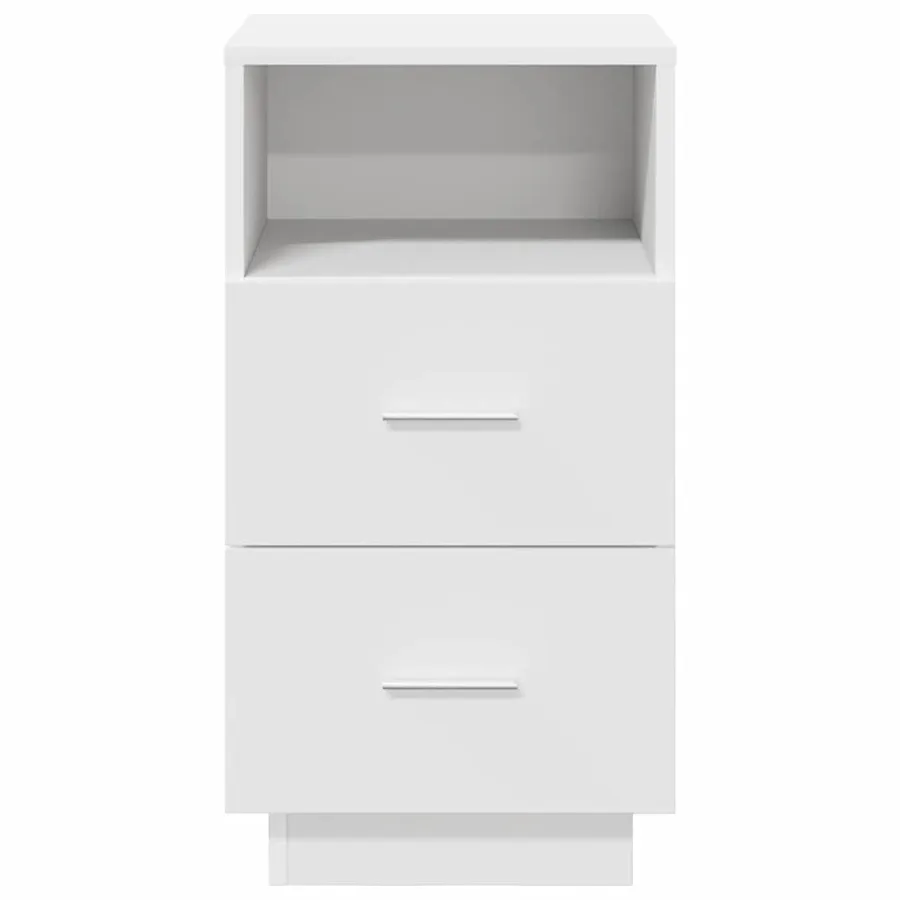 Tables de chevet 2 pcs avec 2 tiroirs blanc 36x36x68 cm - 4