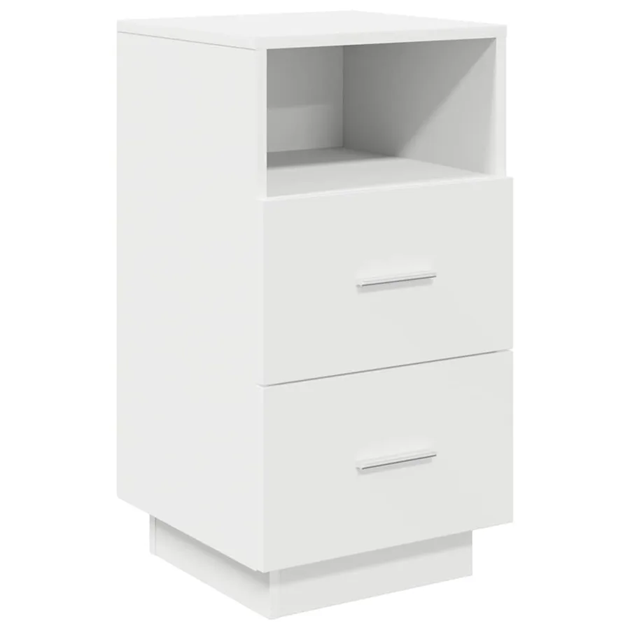Tables de chevet 2 pcs avec 2 tiroirs blanc 36x36x68 cm - 6