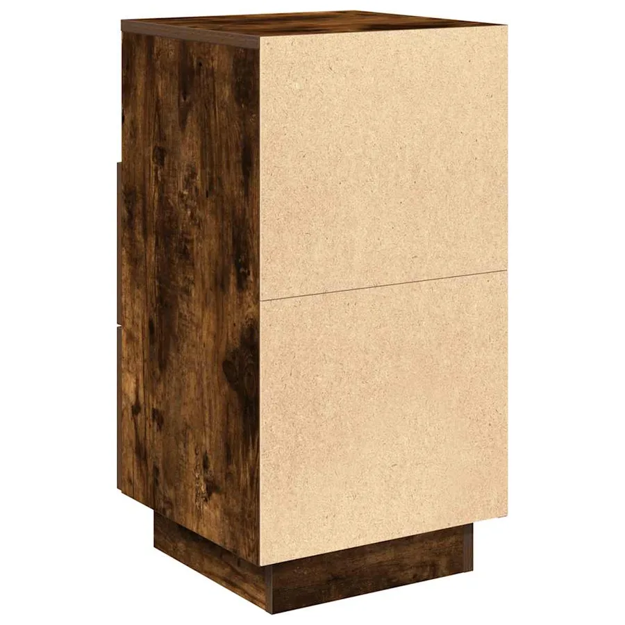 Tables de chevet 2 pcs avec 2 tiroirs chêne fumé 36x36x68 cm - 8