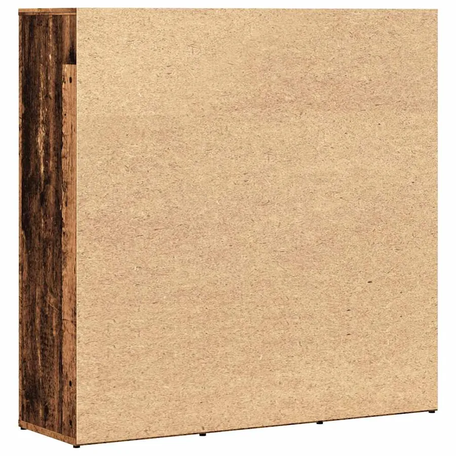 Bibliothèque vieux bois 90x28x90 cm bois d'ingénierie - 7