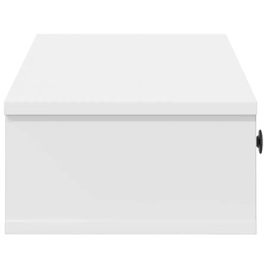 Étagère murale avec tiroirs blanc 60x28x15 cm bois d'ingénierie - 5