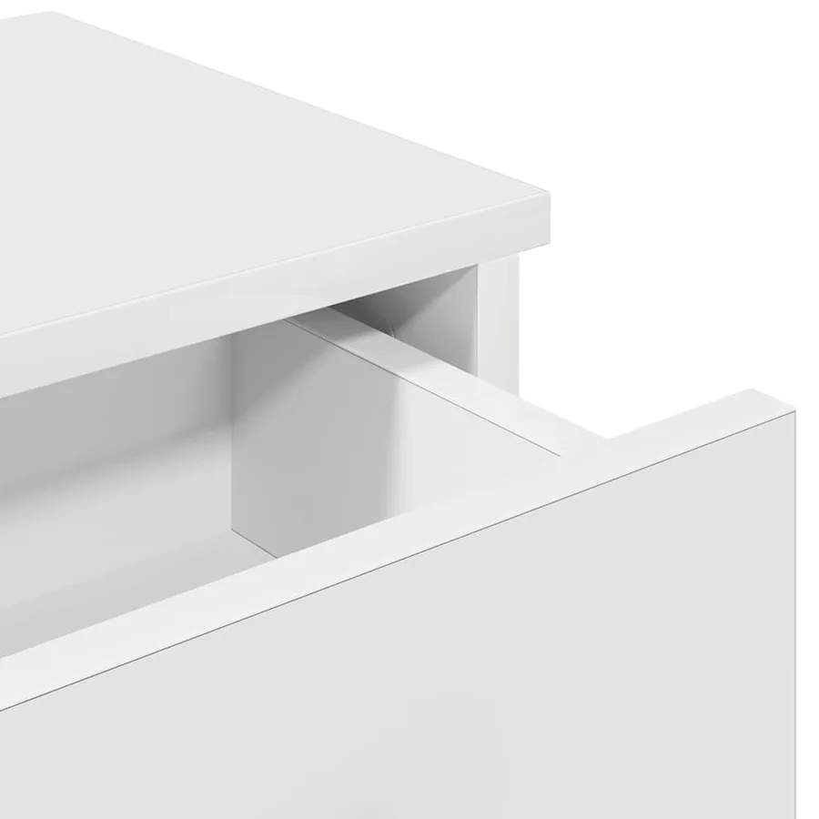 Étagère murale avec tiroirs blanc 60x28x15 cm bois d'ingénierie - 8