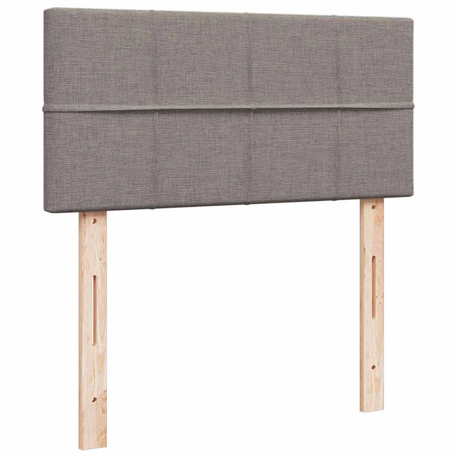 Lit ottoman avec matelas taupe 100x200 cm tissu - 9