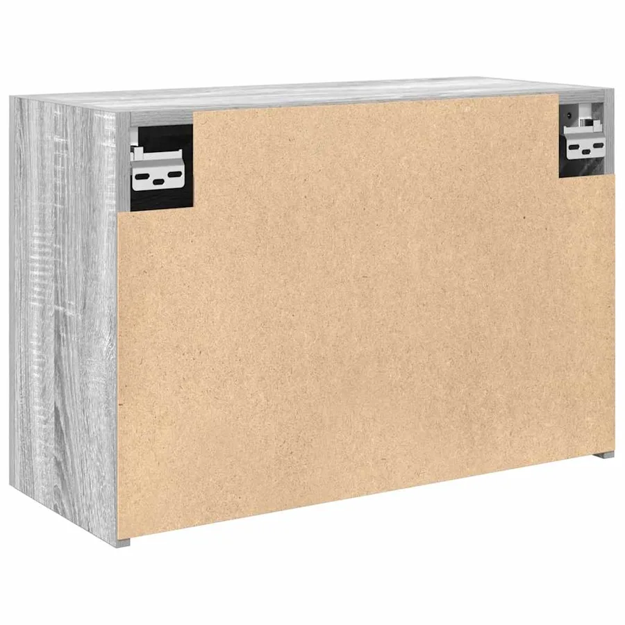 Armoire murale de bain sonoma gris 60x25x40cm bois d'ingénierie - 8