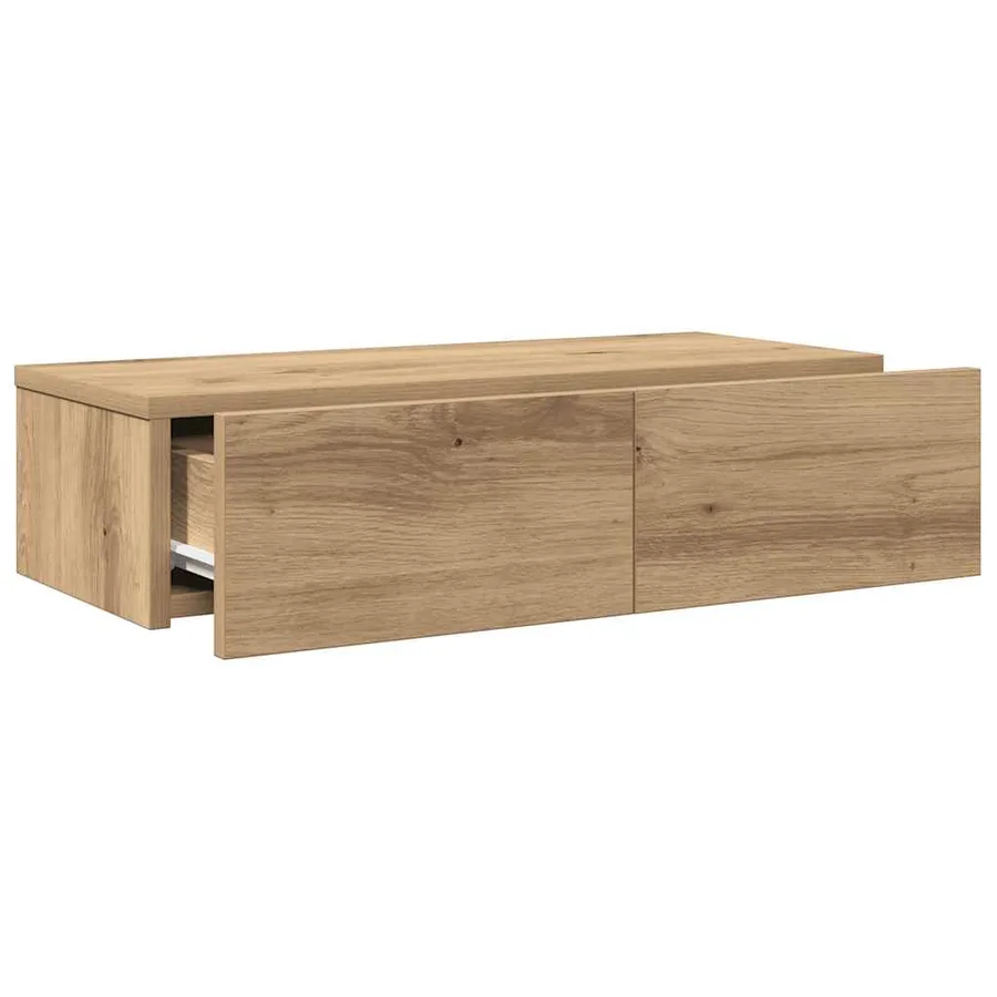 Étagère murale avec tiroirs chêne artisanal bois d'ingénierie - 7