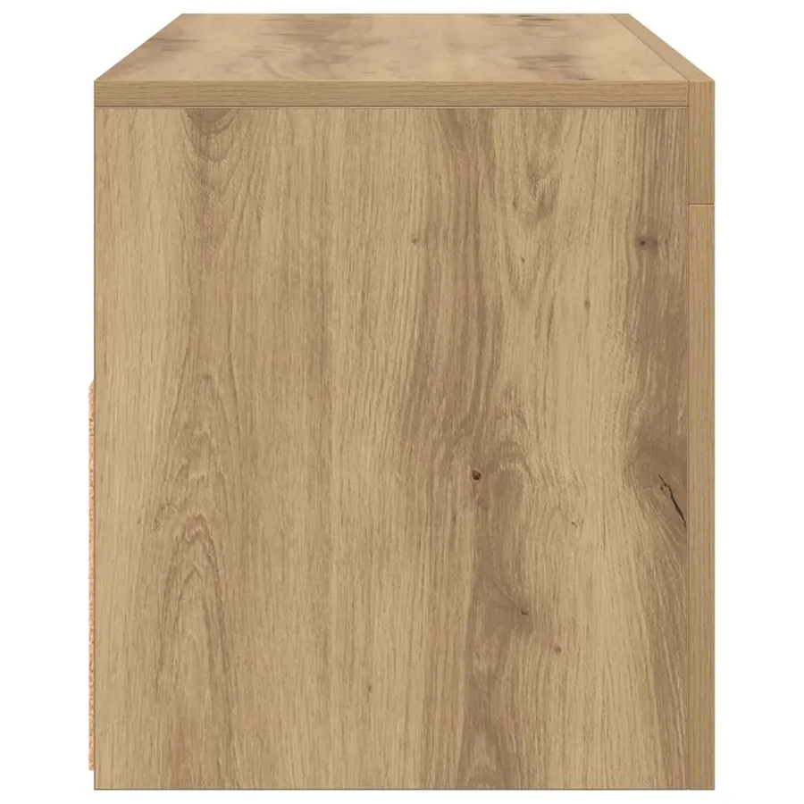 Meuble TV avec lumières LED chêne artisanal bois d'ingénierie - 7