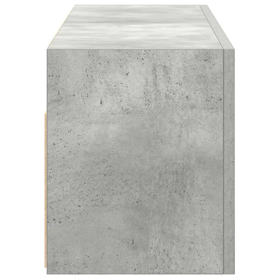 Armoire murale de bain gris béton 80x25x30 cm bois d'ingénierie - 7