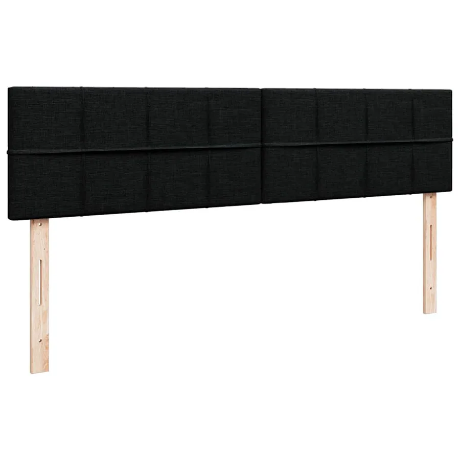 Cadre de lit ottoman avec matelas noir 200x200cm tissu - 10
