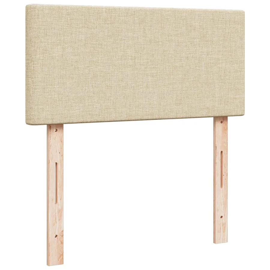 Lit ottoman avec matelas crème 100x200 cm tissu - 9