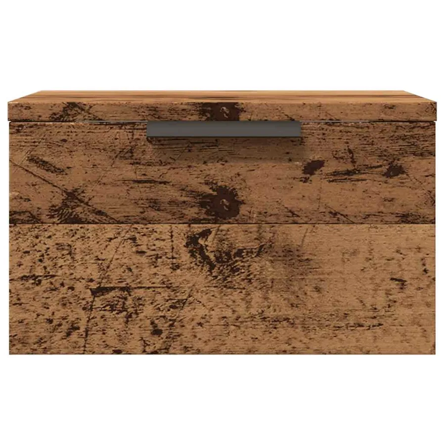 Tables de chevet murales 2 pcs vieux bois 34x30x20 cm - 4