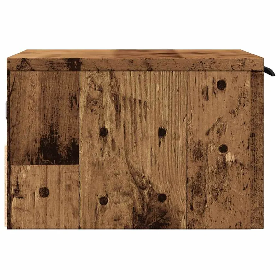 Tables de chevet murales 2 pcs vieux bois 34x30x20 cm - 7