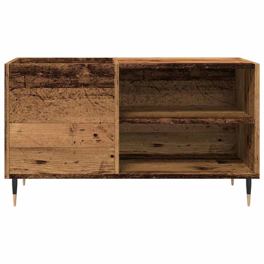 Armoire à disques vieux bois 84,5x38x48 cm bois d'ingénierie - 4